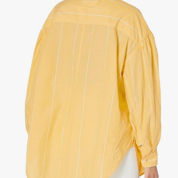 Free People Happy Hour Stripe Button Down Shirt - Picture 2 of 5